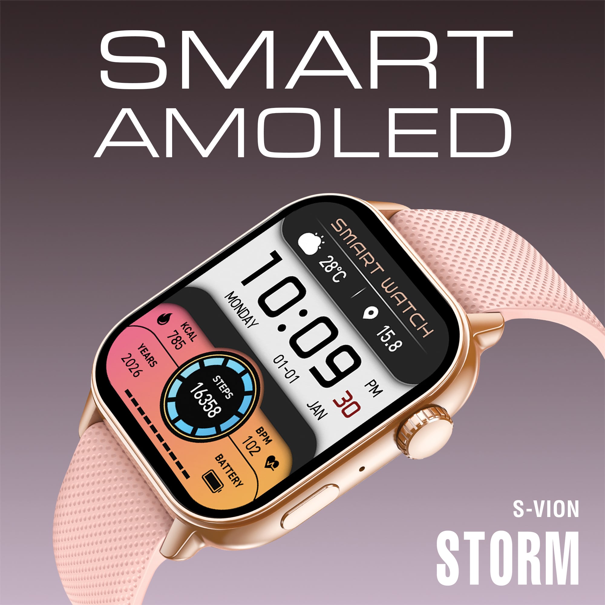 S-VION SMART WATCH RG-PINK – Bild 4